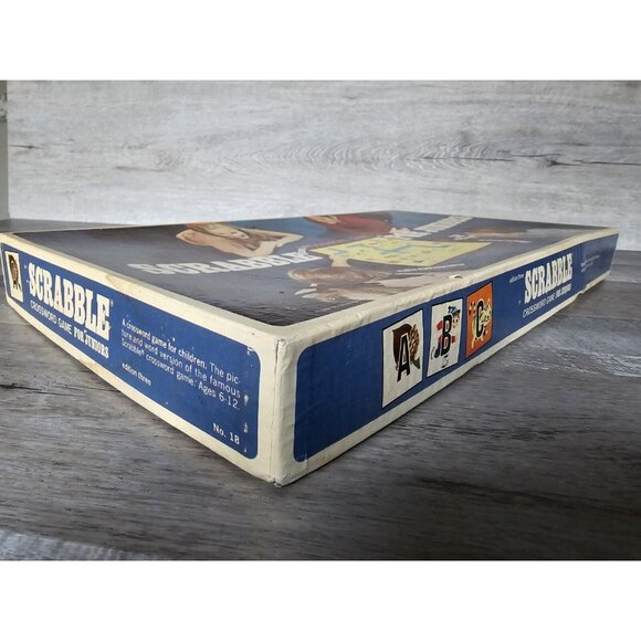 Vintage Scrabble For Juniors Ed 3 1968 Selchow Righter Has All 100 Tiles 2 Sided - Picture 8 of 16